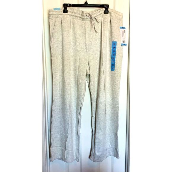 DANSKIN - NWT - L Sz 3X Scuba Pants/Lounge Pants in Oatmeal Heather. So soft! - Picture 3 of 16
